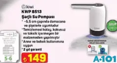 KİWİ KWP 8513 ŞARJLI SU POMPASI